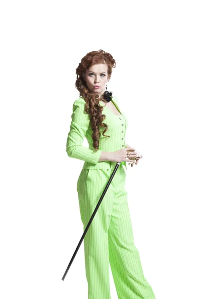Woman in Retro costume — Stock Photo, Image