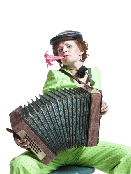 Woman in Retro costume — Stock Photo, Image