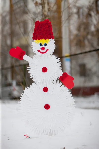 Όμορφη διακόσμηση χιονάνθρωπος και τα Χριστούγεννα — Φωτογραφία Αρχείου