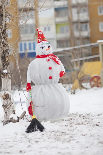Όμορφη διακόσμηση χιονάνθρωπος και τα Χριστούγεννα — Φωτογραφία Αρχείου