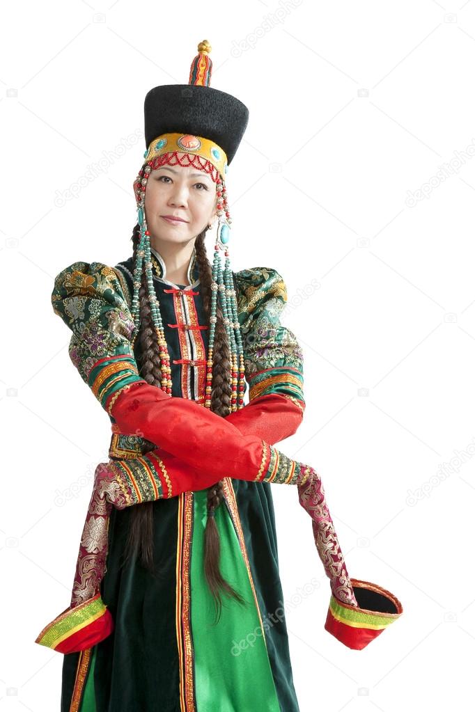 Woman dancing  national Buryat dance