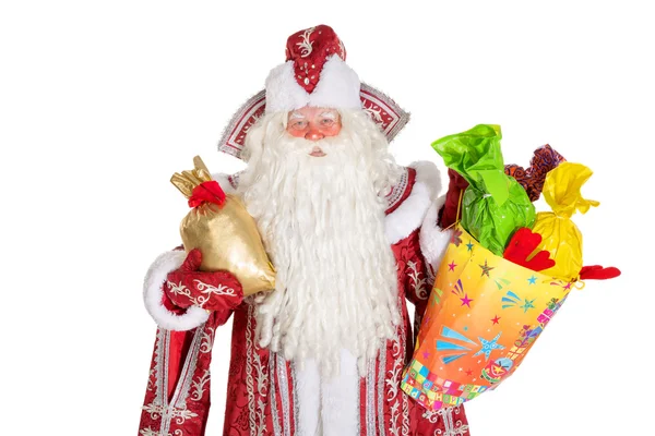 Santa claus lub rosyjski dziadek mróz — Zdjęcie stockowe