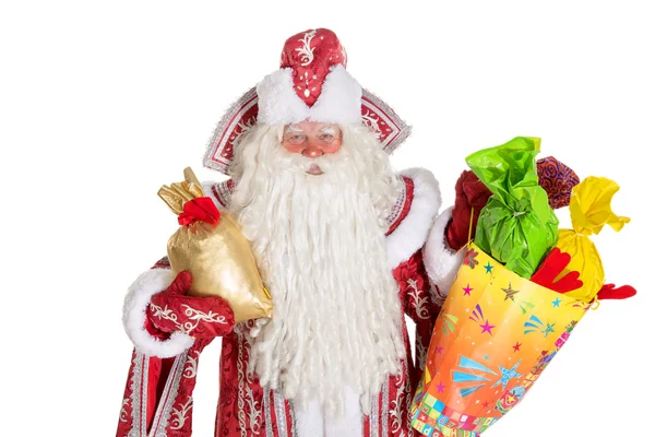 Santa claus lub rosyjski dziadek mróz — Zdjęcie stockowe