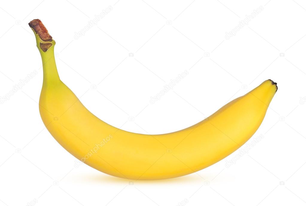 Single banana isolated