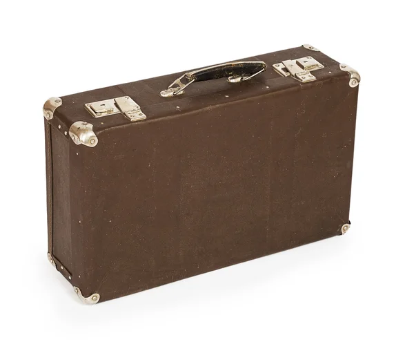 Vecchia valigia marrone — Foto Stock
