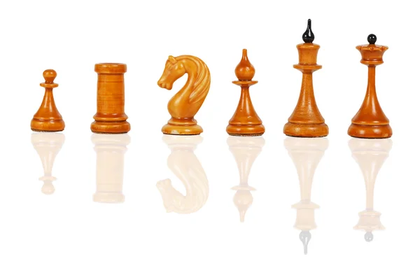 Witte schaakfiguren — Stockfoto