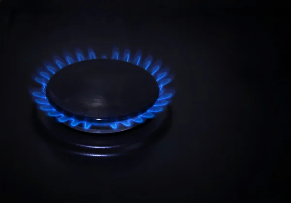 천연 가스의 푸른 불꽃 — 스톡 사진