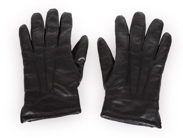 A pair of black leather gloves — Stock Photo, Image