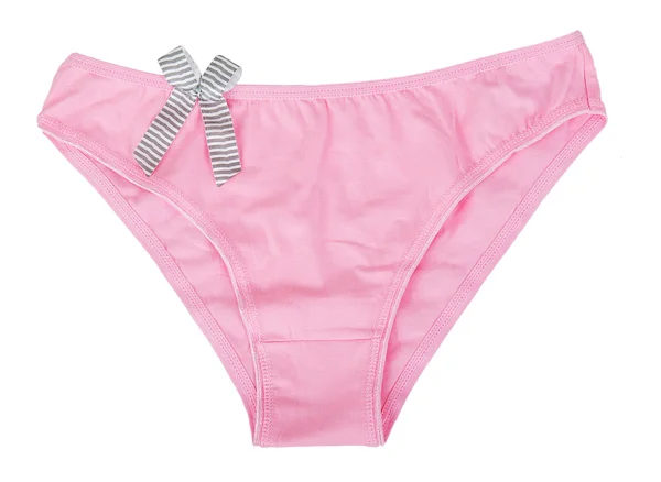 粉红色的蝴蝶结女式内裤套 — 图库照片