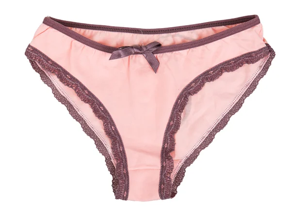 Beige women's panties with bow — Stock Photo, Image