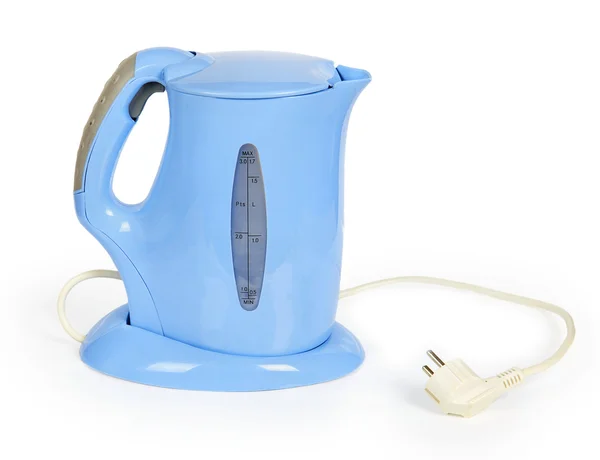 Blue electric kettle — Stock Photo, Image