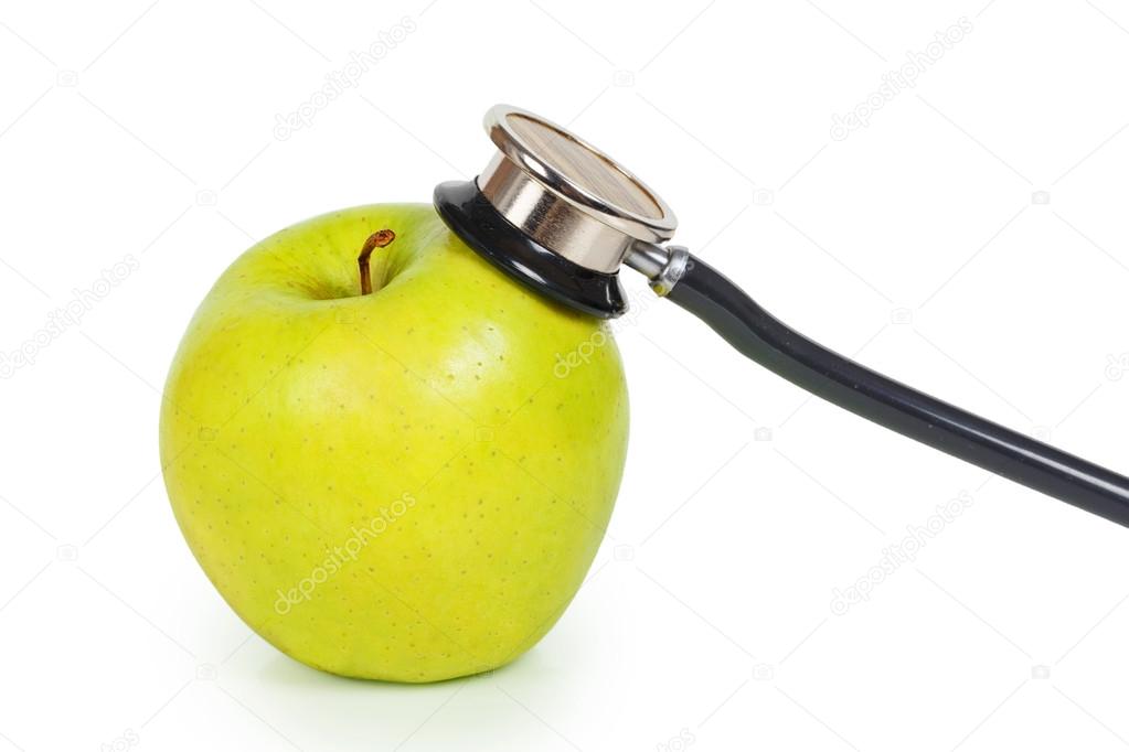 Green apple and blood pressure meter