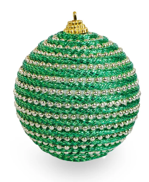 Zelený vánoční míč — Stock fotografie