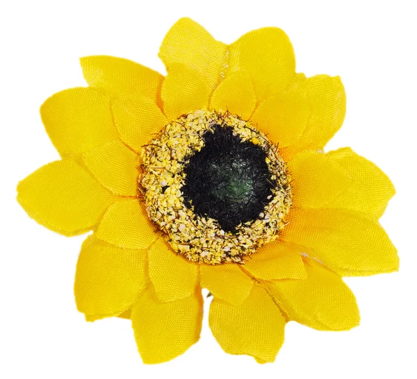 Fleur jaune de tissu — Photo
