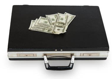Siyah çantası ile birlikte dolar