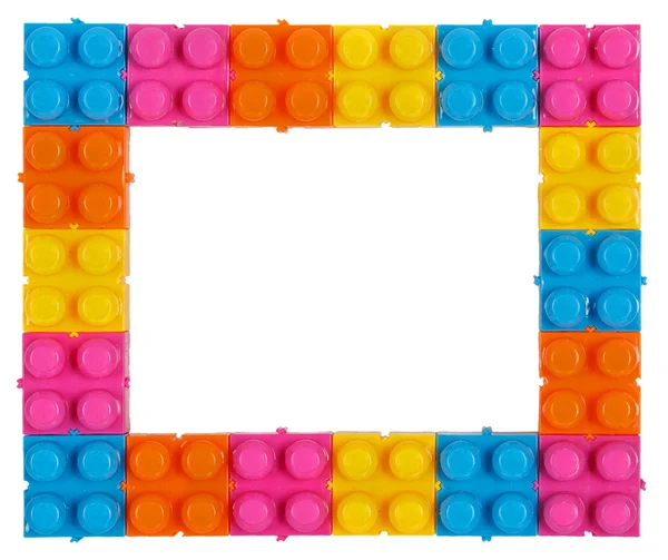 Frame made of colorful construction toy — Stock Photo, Image