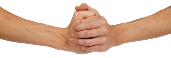 Two clenched male hands — Stock Photo, Image