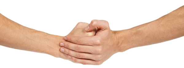 Two clenched male hands — Stock Photo, Image