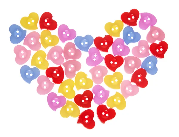 Colorful buttons heart — Stock Photo, Image