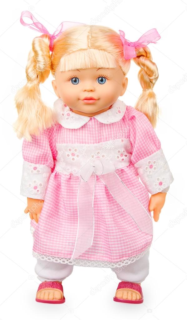 Doll in pink dress