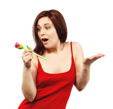 kalem ile güzel bir kadın