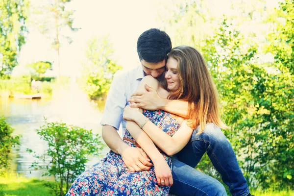 Lovers young man and woman — Stock Photo, Image