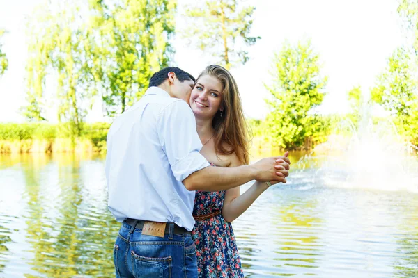 Lovers young man and woman — Stock Photo, Image