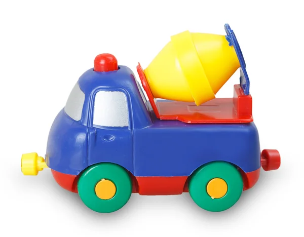 Цветной пластмассовый автомобиль — стоковое фото