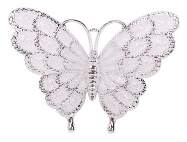 White butterfly decoration clipart