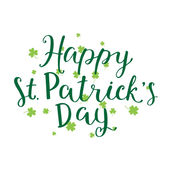 Letras escritas a mano del Feliz Día de San Patricio — Vector de stock