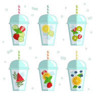 Detoks su vektör çizim