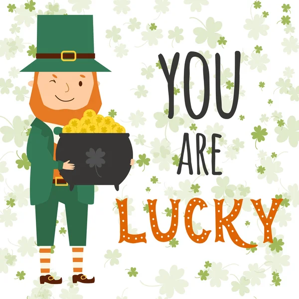 Illustrazione di Leprechaun — Vettoriale Stock