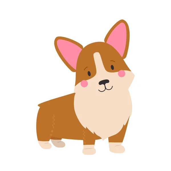 Illustration of cute dog Welsh Corgi — Stock Vector