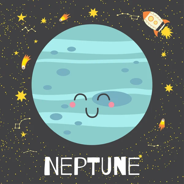 Векторна ілюстрація Планета Нептун — стоковий вектор