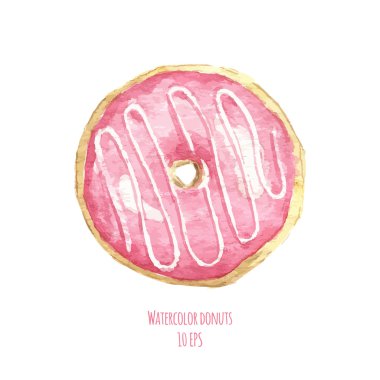 Suluboya donuts pembe