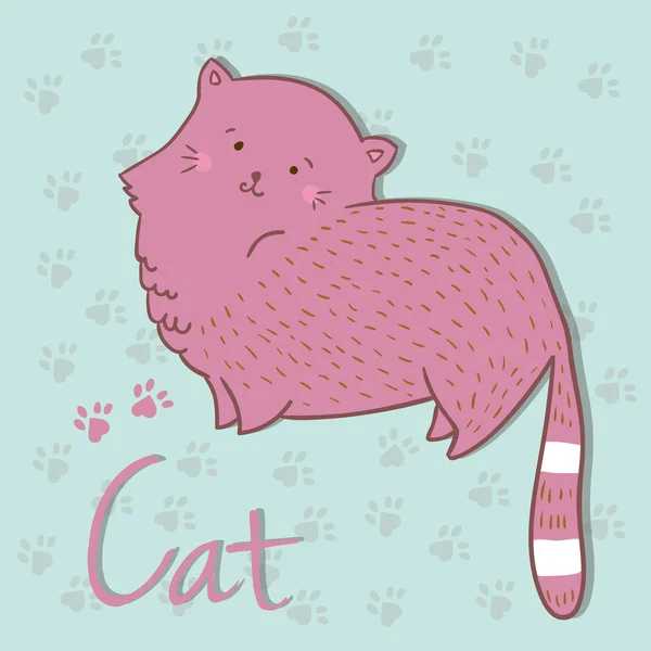 Кішка рожевий — стоковий вектор