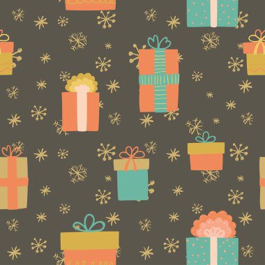 Noel hediyeleri ile sorunsuz Döşeme Kalıbı.