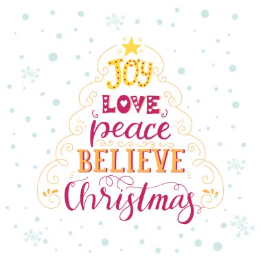 Christmas tree with typography banner