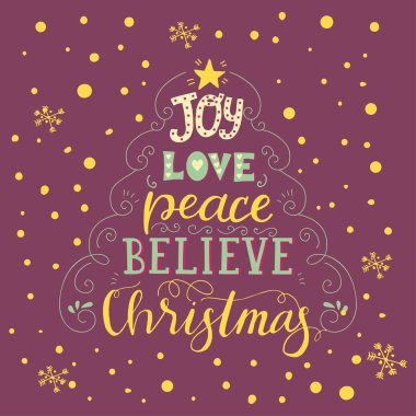 Christmas tree with typography banner