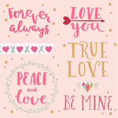 Vector photo overlays of valentines day