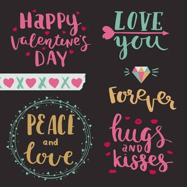 Vector photo overlays of valentines day — Stockový vektor