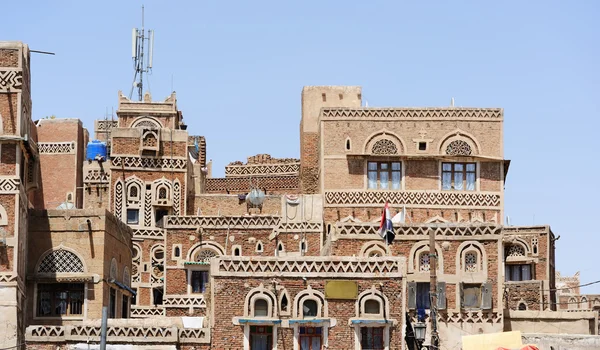 Йемен. Традиционная архитектура старого города Саны — стоковое фото