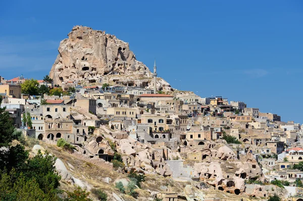 Uchisar in Cappadocia turca. Parco nazionale di Goreme — Foto Stock