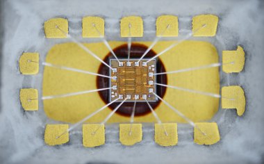 Aşırı yakın çekim silikon mikro çip