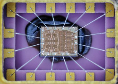 Aşırı yakın çekim silikon mikro çip