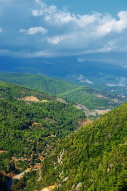 Türk Dağları'nın havadan görünümü