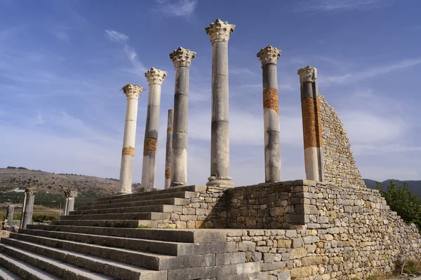 Marocko. Ruinerna av den antika romerska staden Volubilis — Stockfoto