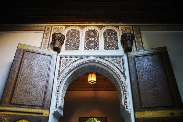 Μαρόκο. Μέσα στο παλάτι Bahia El — Φωτογραφία Αρχείου