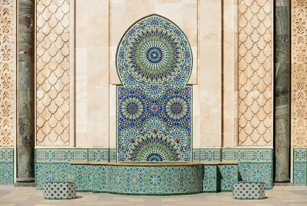 Marokko. Detail der hassan ii Moschee in Casablanca — Stockfoto