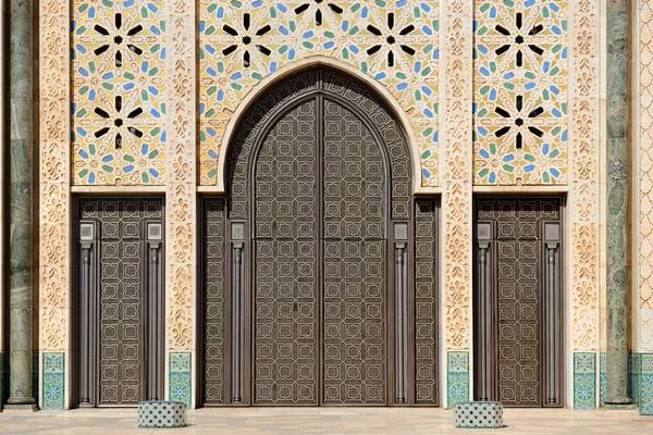 Marokko. Detail der hassan ii Moschee in Casablanca — Stockfoto